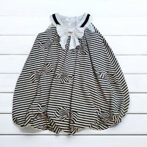 Biscotti Striped Bow Bubble Dress Size 4T